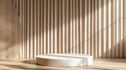 Minimalist Wooden Studio Product Display.