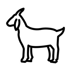 Goat line icon