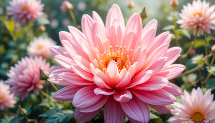 pink dahlia flower