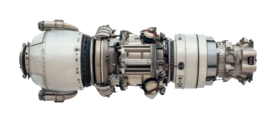 Detailed view of advanced turbine engine design components