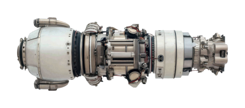 Detailed view of advanced turbine engine design components