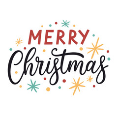 Obraz premium Merry Christmas typography vector illustration. 