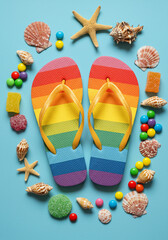 summer holiday background, xmas, candy, celebration, tree, gift