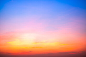 Beautiful , luxury soft gradient orange gold clouds and sunlight on the blue sky perfect for the...