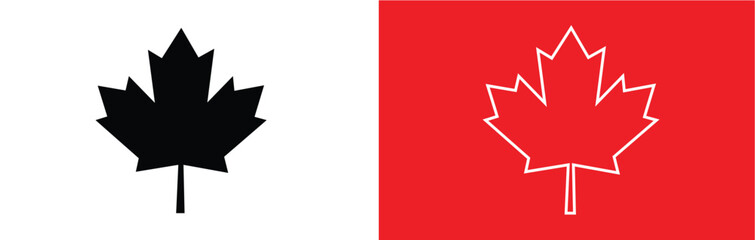 Maple leaf logo design vector template, Maple leaf vector illustration. Canada vector symbol maple leaf clip art. 