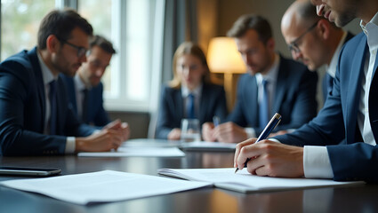 Drafting Legal Memorandum on EU's Strategic Response to US Tariffs: Insights from Economic Analysts on Tariff Schedules - Photo Stock Concept