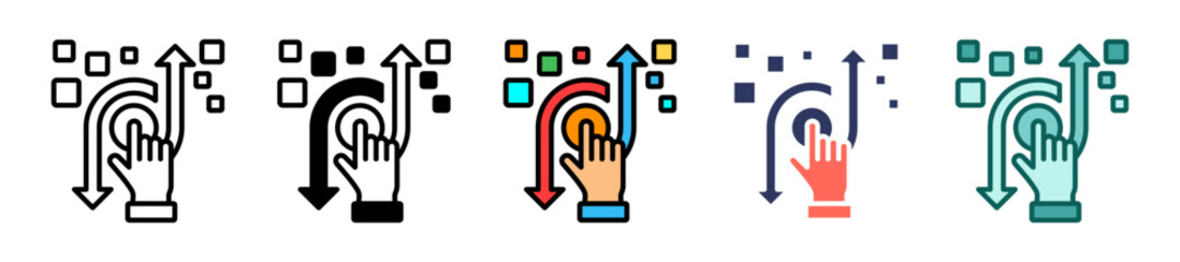 Digital Transformation multiple icon