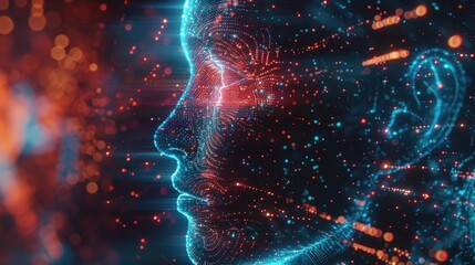 Techno-inspired crypto environment with AI-driven statistics and data layers