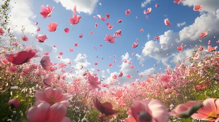 beautiful field of flowers