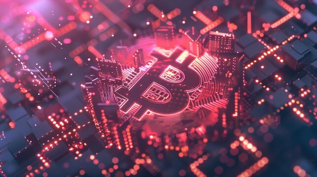 Cryptocurrency market with AI analytics and financial statistics elements.. - Powered by Adobe