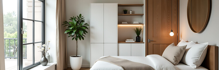 Create an aesthetically pleasing room design with a balance of modern fixtures, decorative elements, and personal touches to achieve elegance._00001_