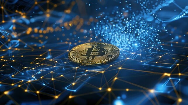 Digital visualization of AI powered crypto analytics and data trends..