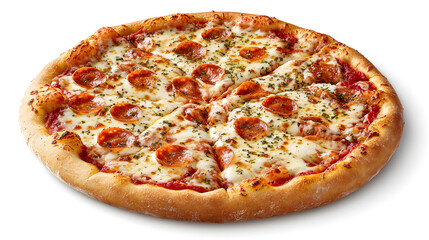 Realistic pizza white backgr