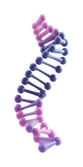 Obraz premium 3d render of purple and pink dna helix structure