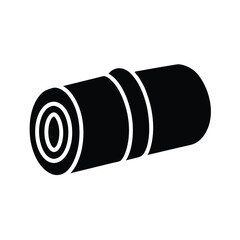 Sleeping Bag Roll Icon Vector Illustration