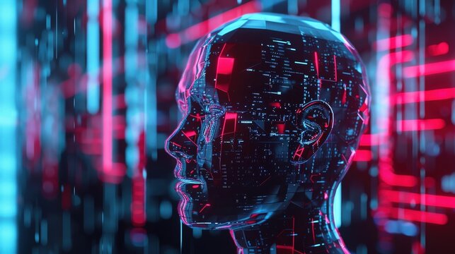 Techno-inspired crypto environment with AI-driven statistics and data layers