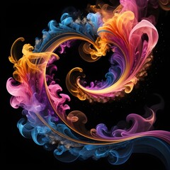 Obraz premium Abstract Swirling Smoke Art