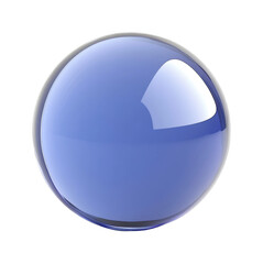 Glossy blue sphere reflecting light with a smooth surface