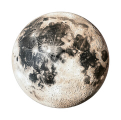 Naklejka premium Detailed close-up of the lunar surface with craters and maria