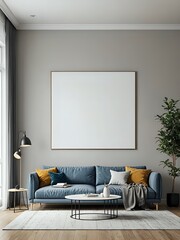 Parete vuota in ambiente moderno - Empty wall light room interior - modern living room