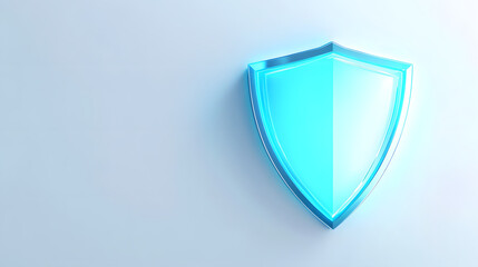 Minimalistic futuristic shield soft light