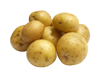 Potatoes isolated on white background