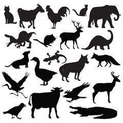 Animal silhouette illustration Design Animal silhouette