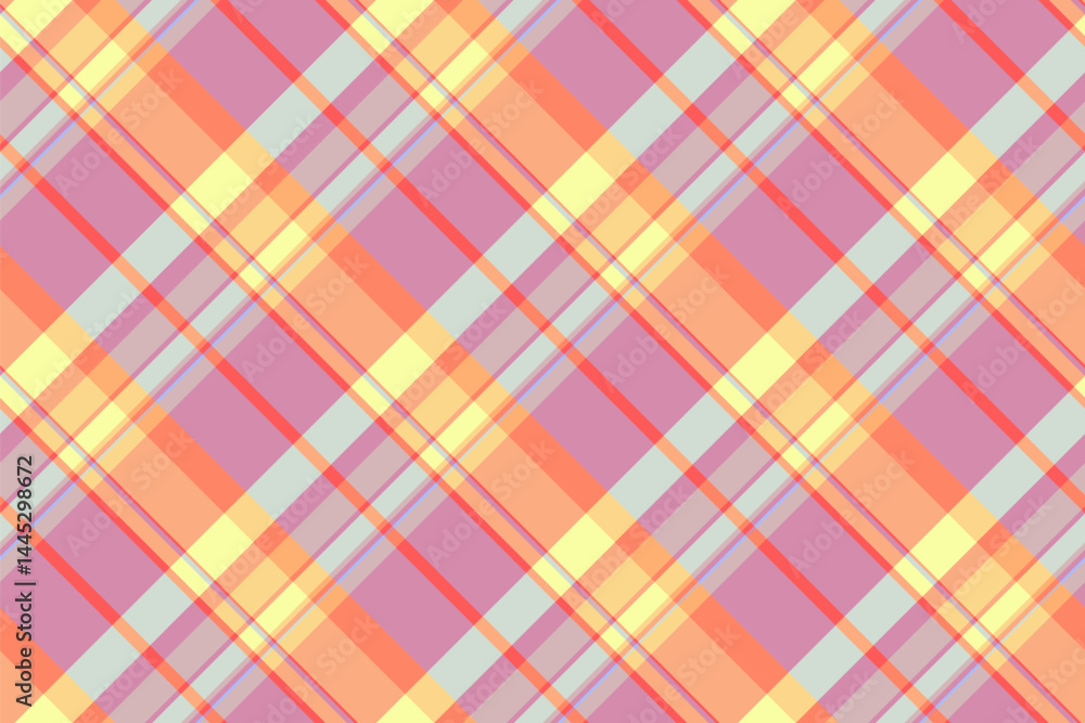 Poster vibrant plaid pattern with intersecting lines in pastel hues. a versatile backdrop for designs needi