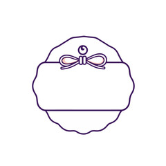 Vector graphic of a cute gift tag with bow for product label or branding and marketing material design