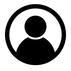 User icon in flat style, Person icon, User icon for web site, User icon vector illustration