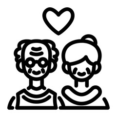 This Grandparents icon is suitable for Family, Fathers Day, Family Day, etc