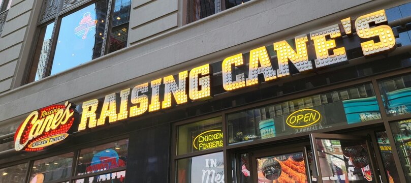 Raising Cane restaurant, Midtown, Manhattan, NYC, USA.  Photo by Artist Nadia Russ.