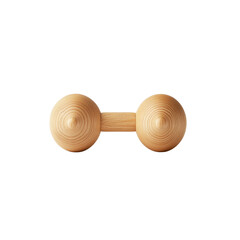 Wooden Double Ball Coat Hook, Minimalist Scandinavian Design