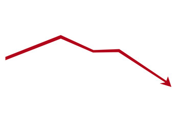recession Economic collapse concept, businessman with falling financial graph chart due to global recession. Stock market crash, inflation, financial crisis, Falling income in GDP, capital 