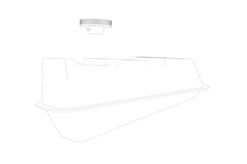 Exploded View of a Silver Metal Fluid Reservoir Tank with Detached Cap Classic 100cc Motorcycle Fuel Tank Curved Metal Gas Tank for Underbone or Cub Style Motorbike