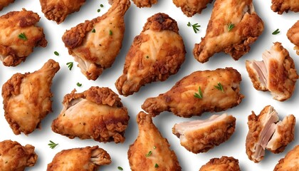 Crispy Fried Chicken Drumsticks and Wings