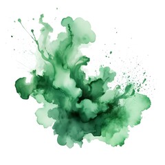 Abstract Green Watercolor Splash