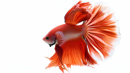 Fototapeta premium Vibrant Red Betta Fish Illustration