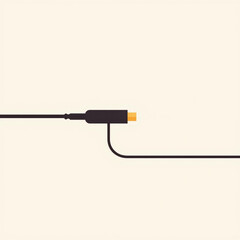 Fototapeta premium Cable Connector on a Plain Background 