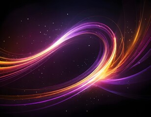 Abstract Purple and Orange Light Trails