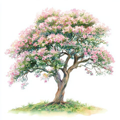 Obraz premium Boho style tree radiates beauty and peace with its delicate blossoms