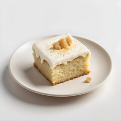 Single Slice of Vanilla Cake with Candied Ginger