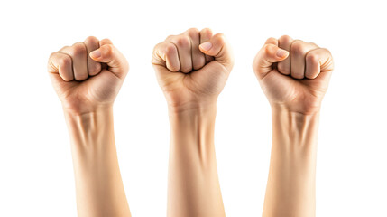 Empowering Raised Fists in Unity and Strength