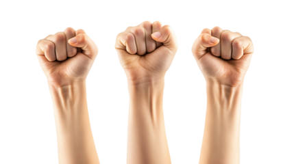 Empowering Raised Fists in Unity and Strength