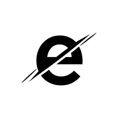 Letter E  initial logo design vector template.