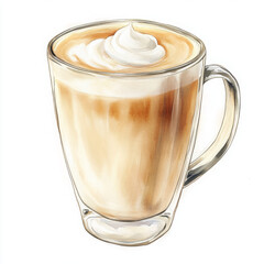 Creamy beverage delights tantalizing cup offers sweet, milky embrace