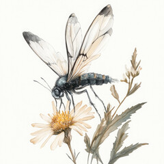 Realistic insect on flower is truly captivating and beautiful