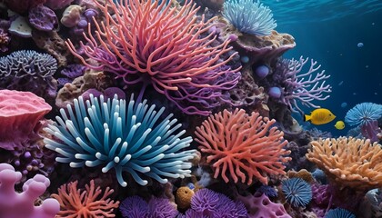 Vibrant Underwater Coral Reef Scene