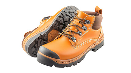 Professional Safety Shoes Isolated on White Background for Workwear Concepts