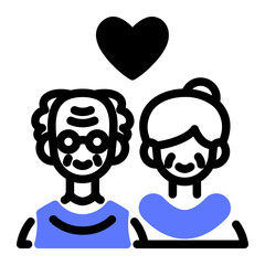 This Grandparents icon is suitable for Family, Fathers Day, Family Day, etc